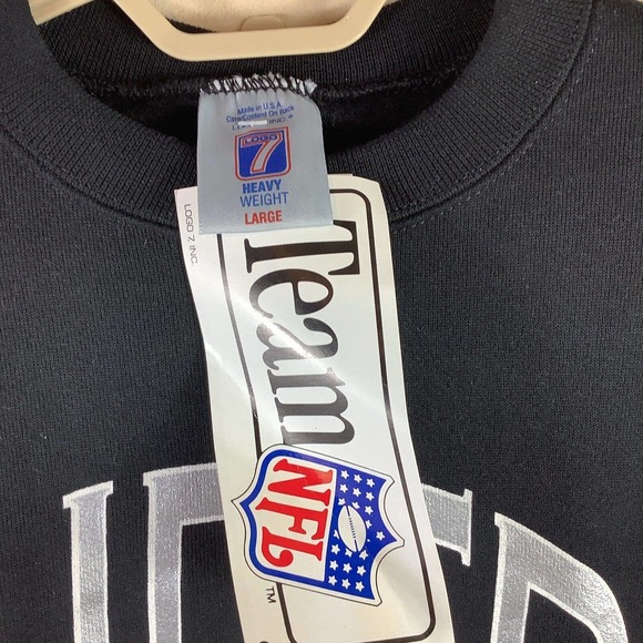 Vintage 1994 LA Raiders Coca Cola Crewneck Sweatshirt NFL Logo Seven 7 Deadstock - Picture 6 of 10